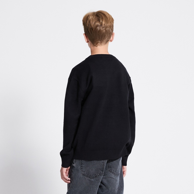 Fine-knit sweater "Ruben star" Black